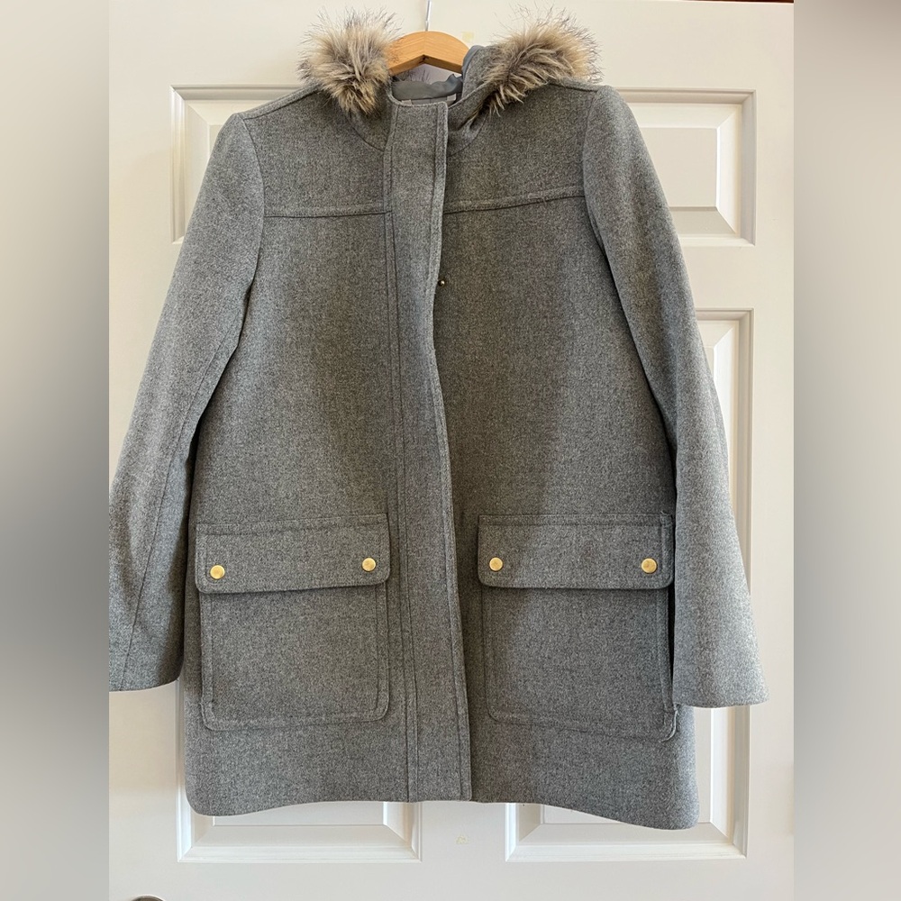 J Crew Parka - Grey - Size 10